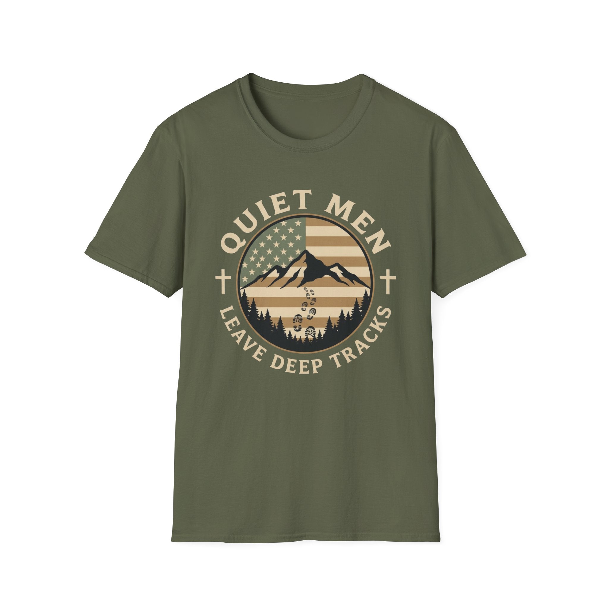 Quiet Men - Deep Tracks (Flag) T-Shirt