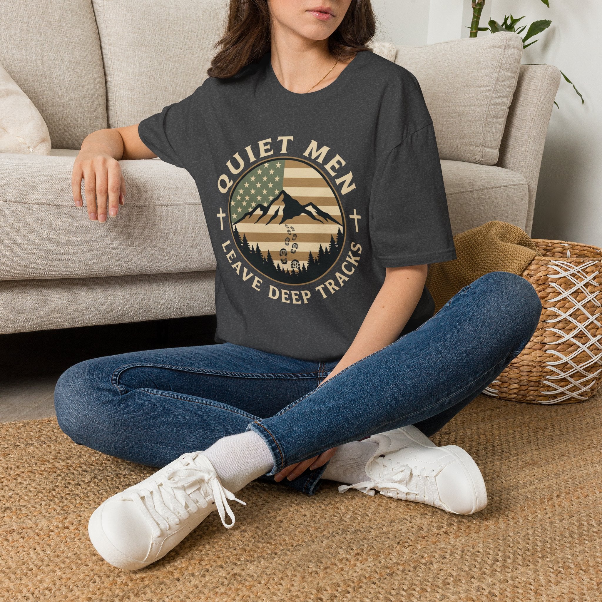 Quiet Men - Deep Tracks (Flag) T-Shirt
