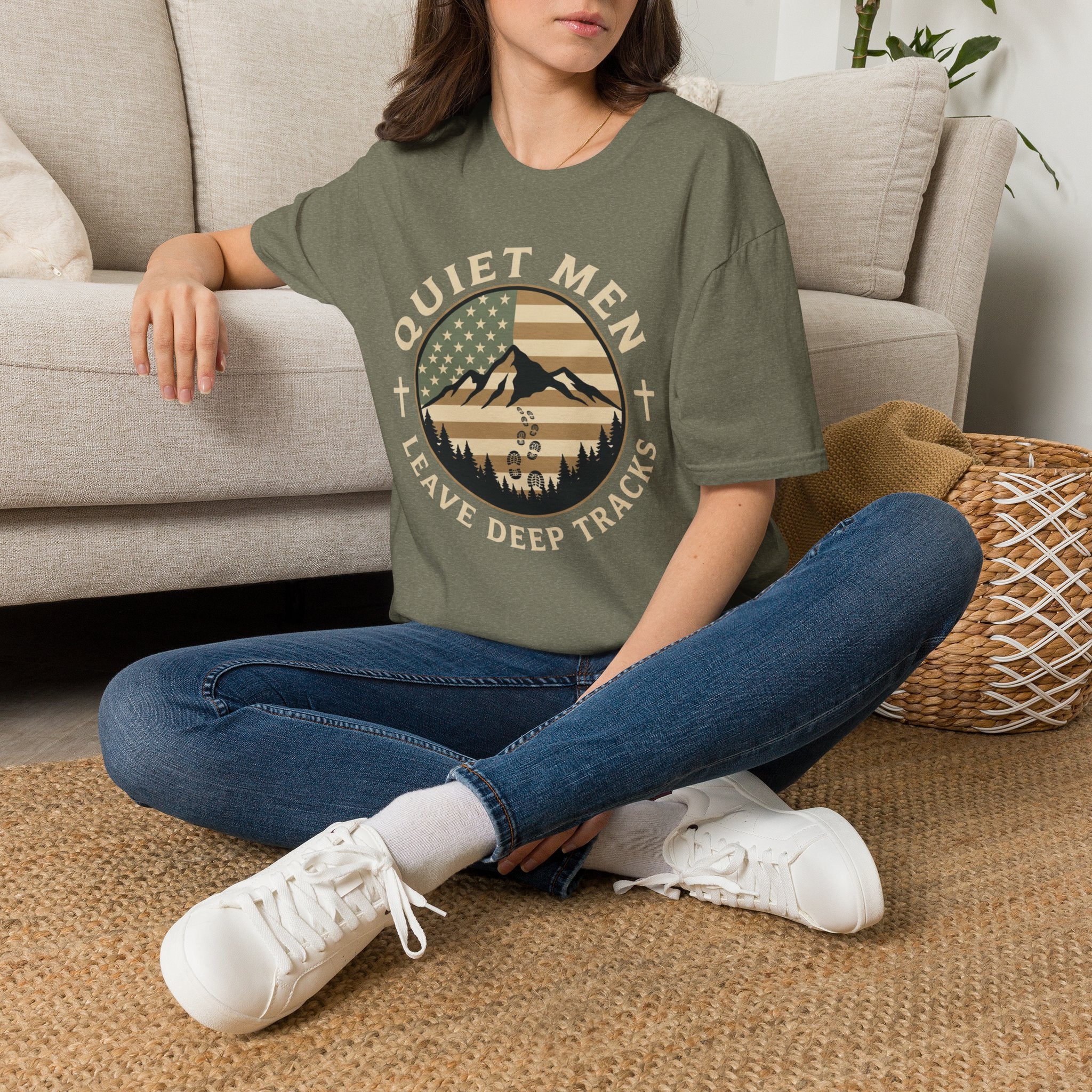 Quiet Men - Deep Tracks (Flag) T-Shirt