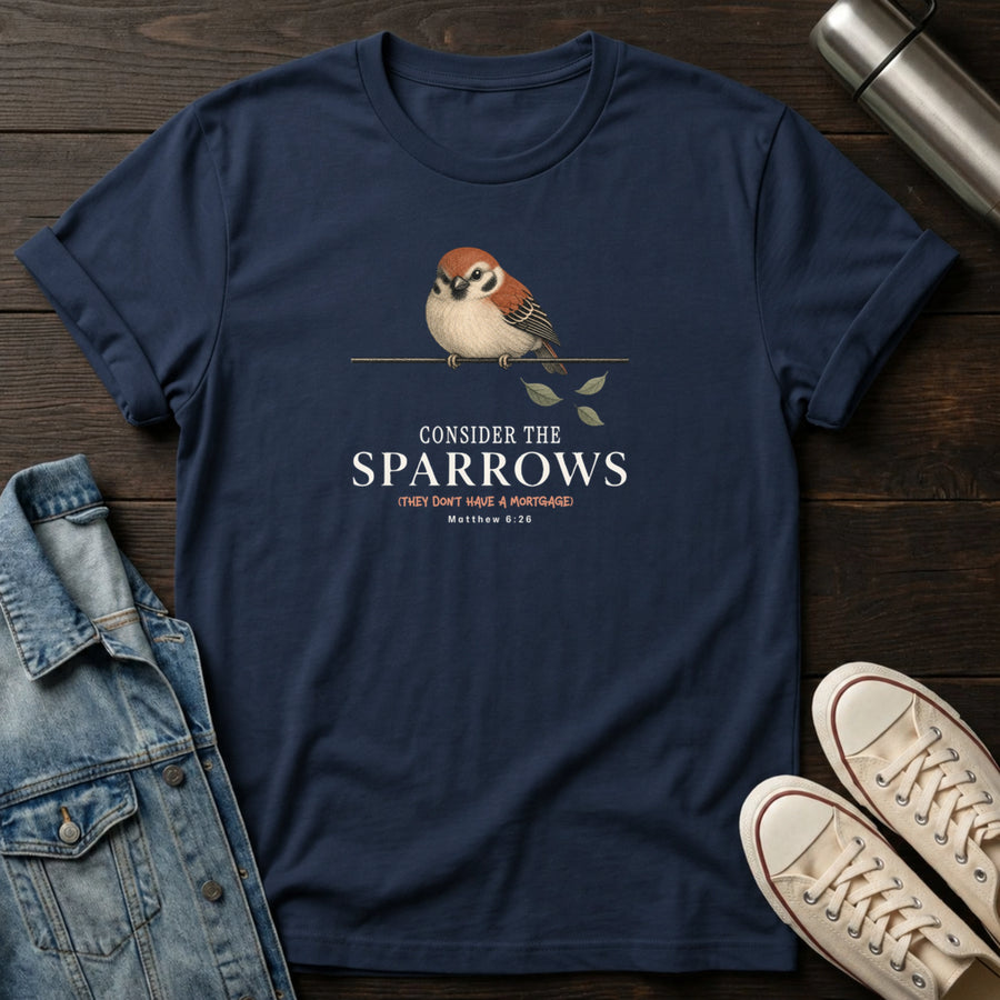 Navy — Consider The Sparrows T-Shirt