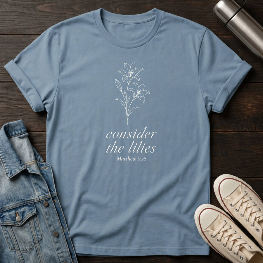 Stone Blue — Consider the Lilies T-Shirt
