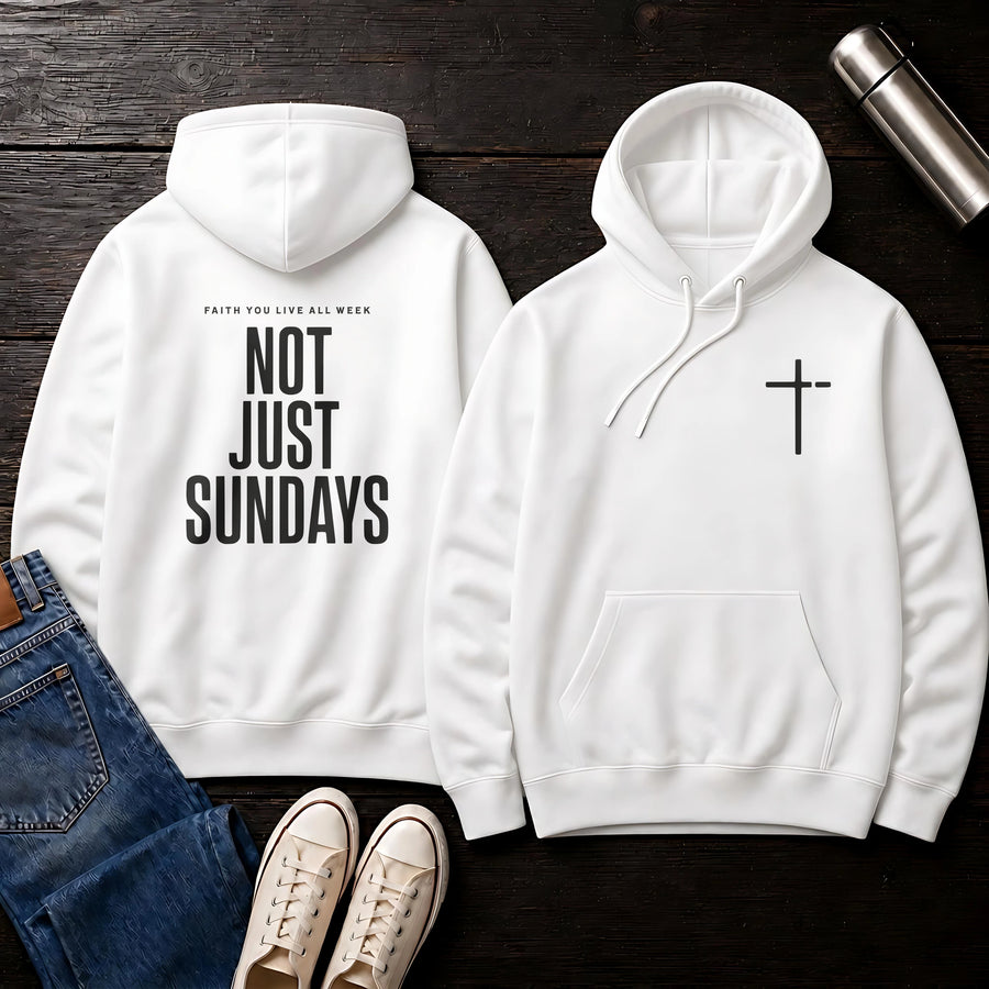 White — Faith All Week Hoodie