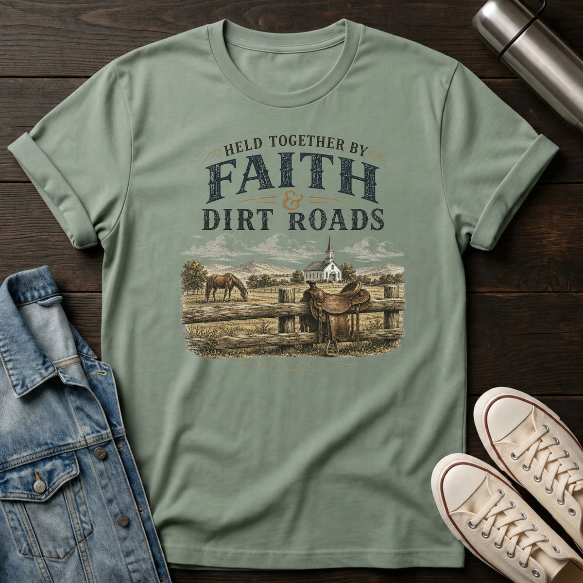 Faith and Dirt Roads T-Shirt