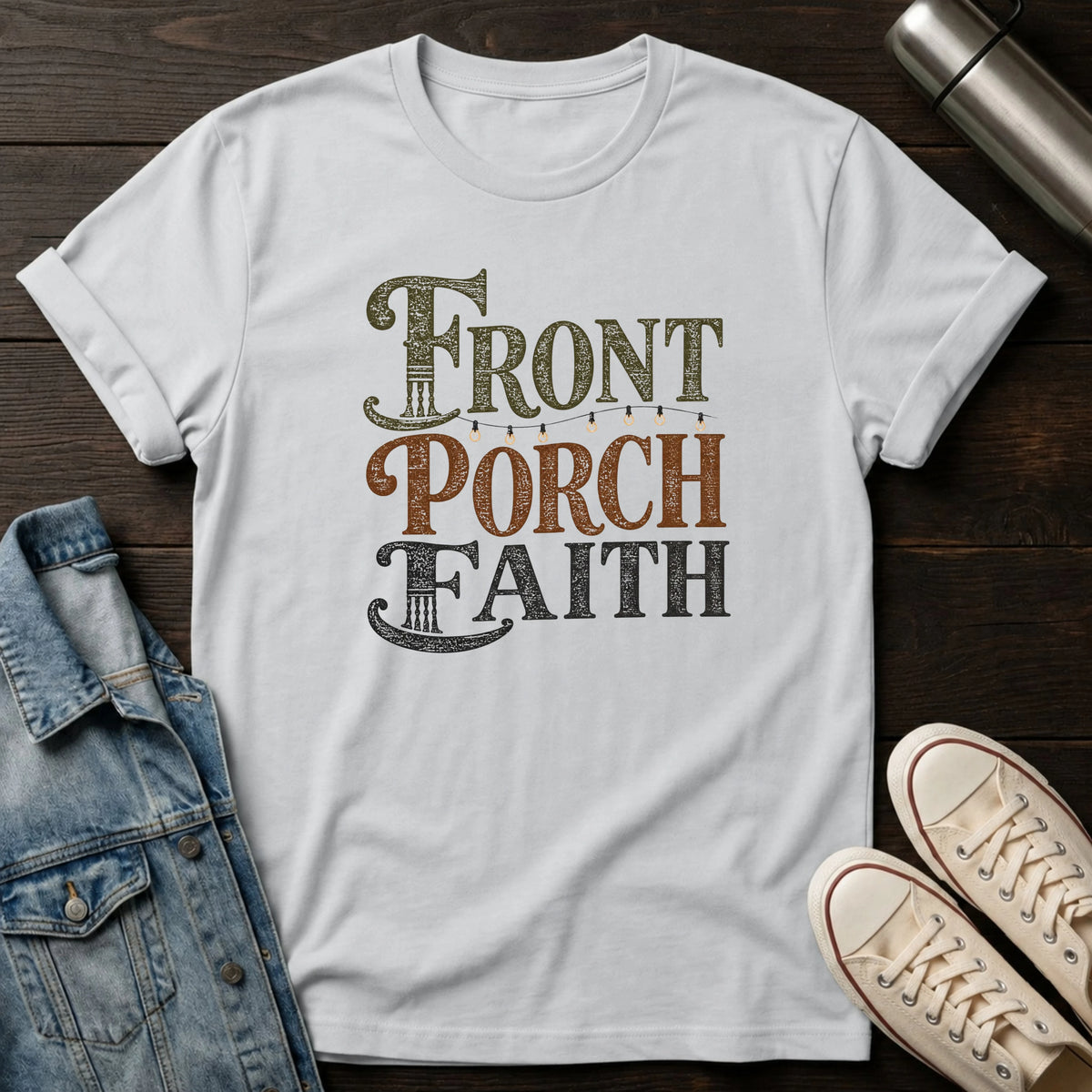 Front Porch Faith (Typography) T-Shirt