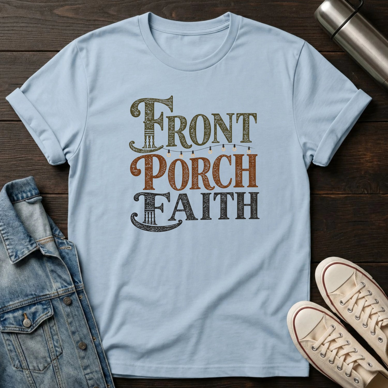 Front Porch Faith (Typography) T-Shirt