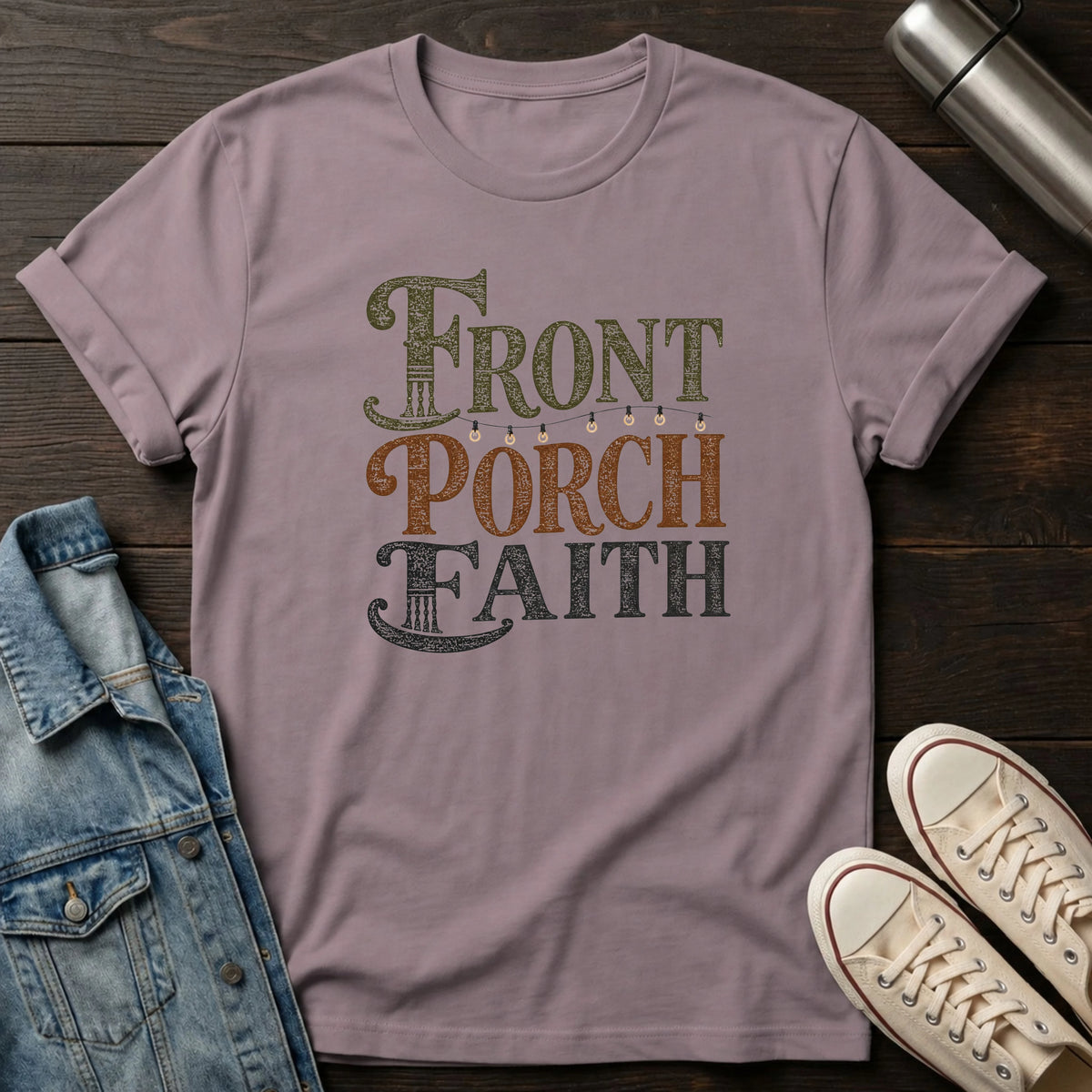 Front Porch Faith (Typography) T-Shirt