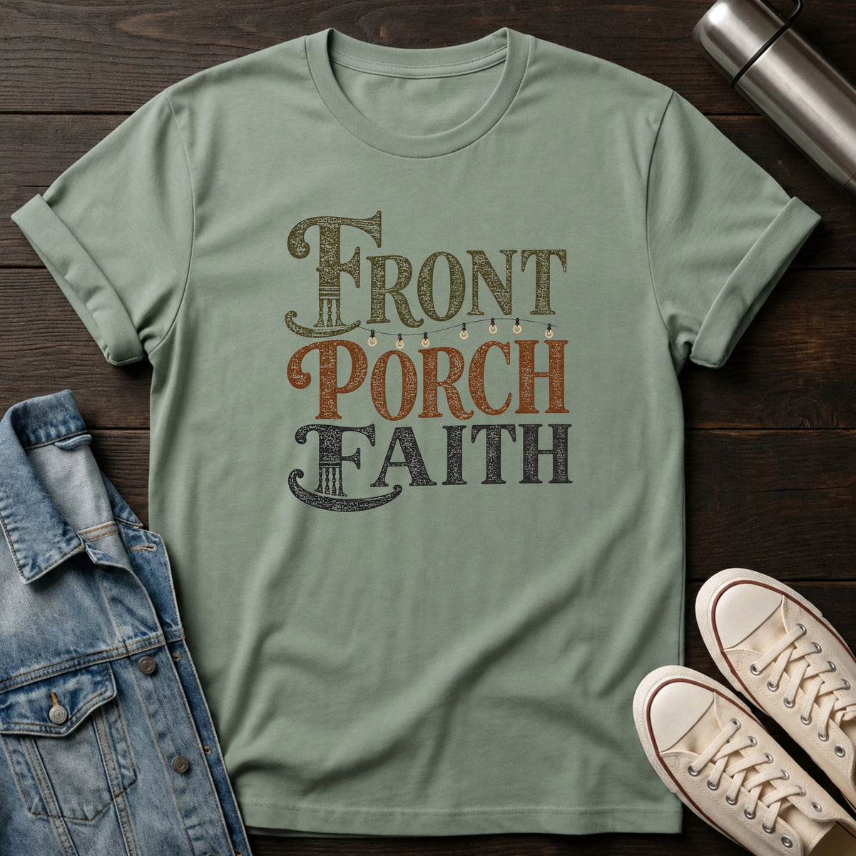 Front Porch Faith (Typography) T-Shirt