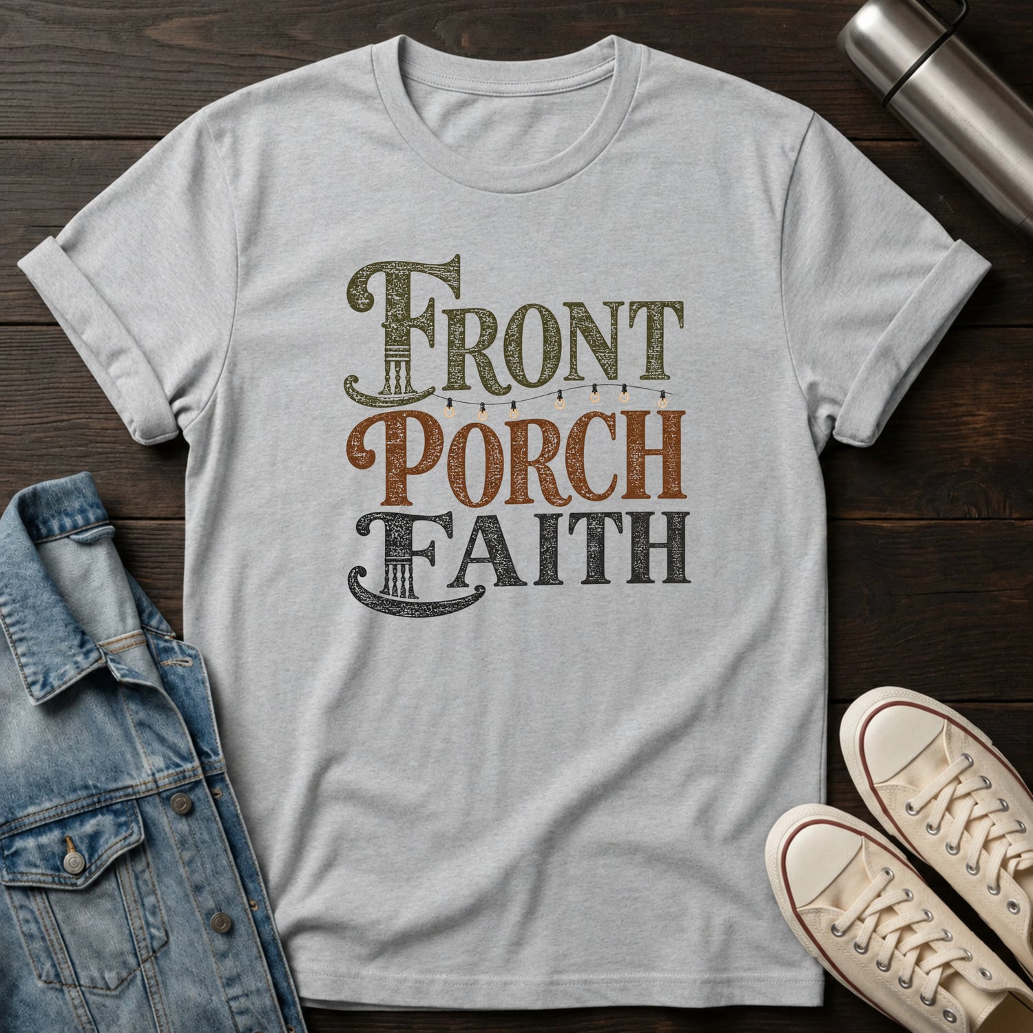 Front Porch Faith (Typography) T-Shirt