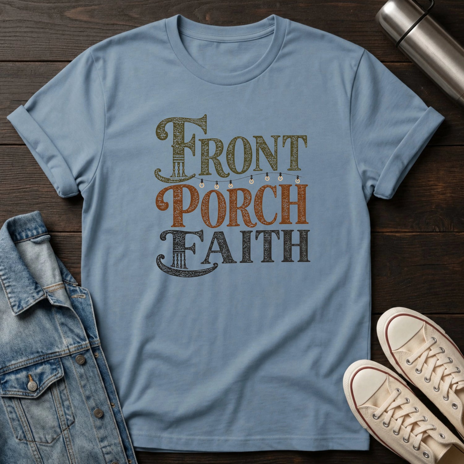 Front Porch Faith (Typography) T-Shirt