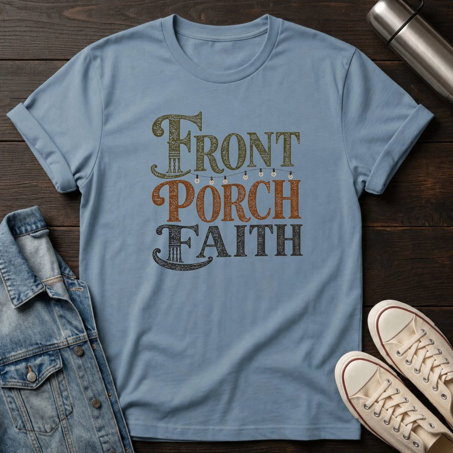 Stone Blue — Front Porch Faith T-Shirt