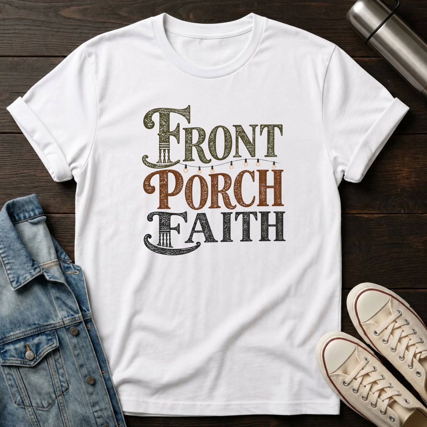 Front Porch Faith (Typography) T-Shirt