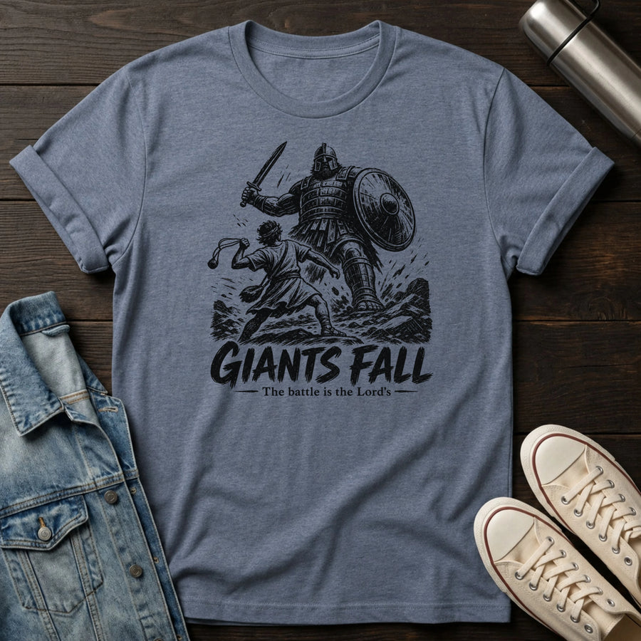 Heather Indigo — Giants Fall T-Shirt