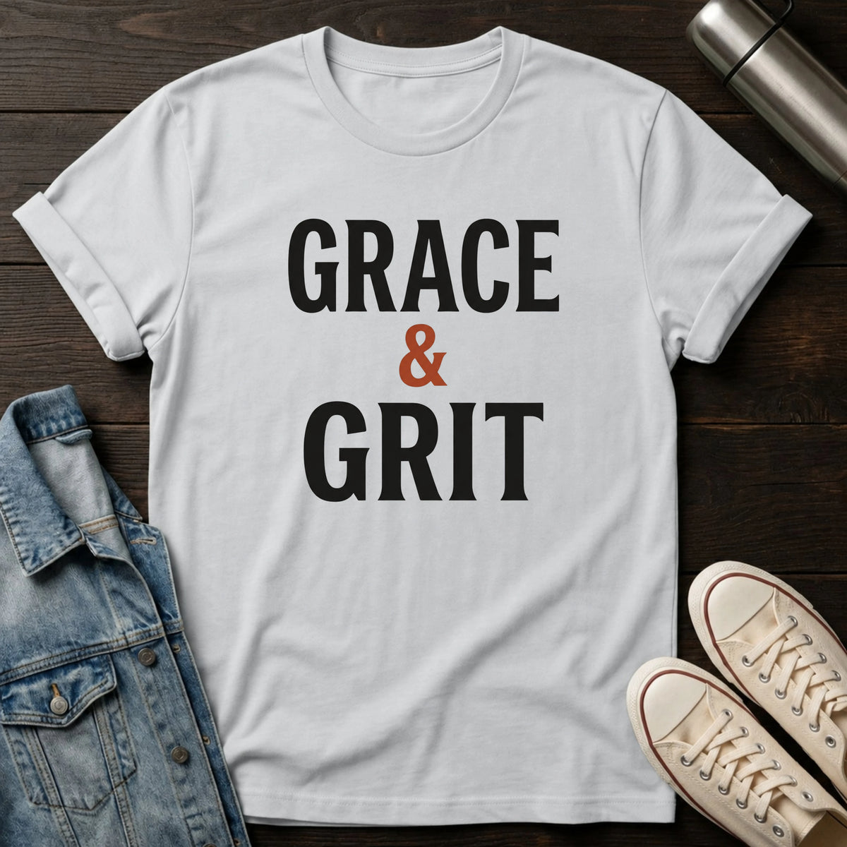 Grace & Grit (Typography) T-Shirt