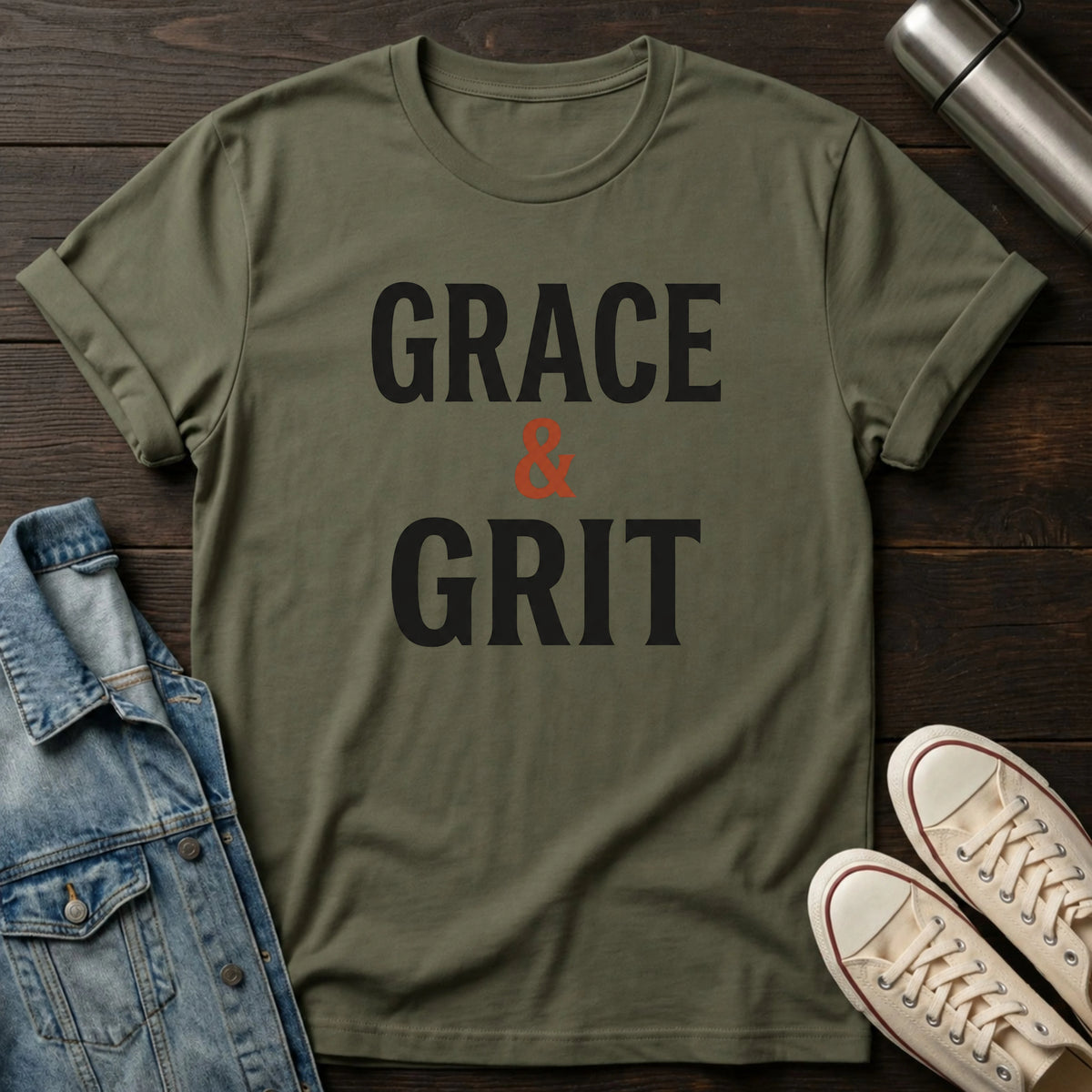 Grace & Grit (Typography) T-Shirt