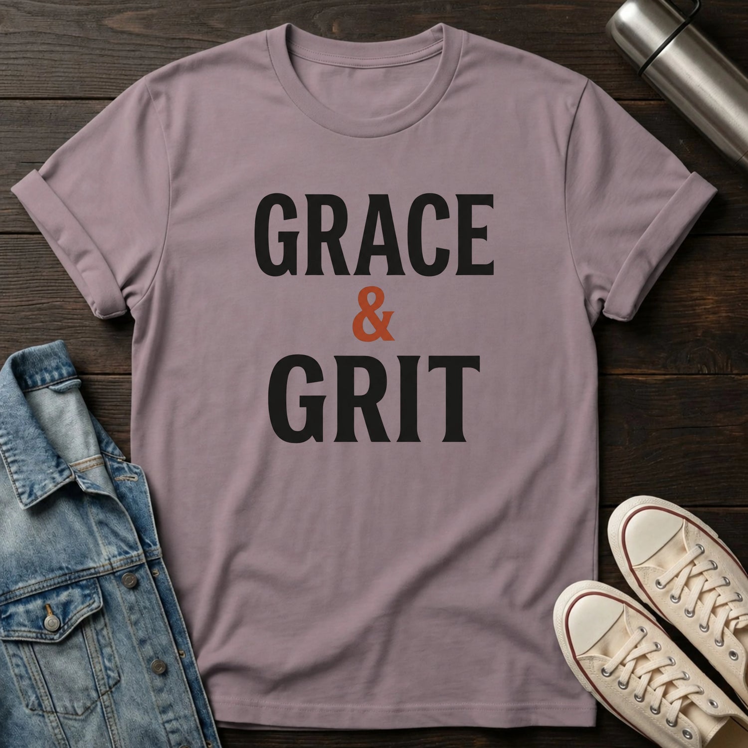 Grace & Grit (Typography) T-Shirt
