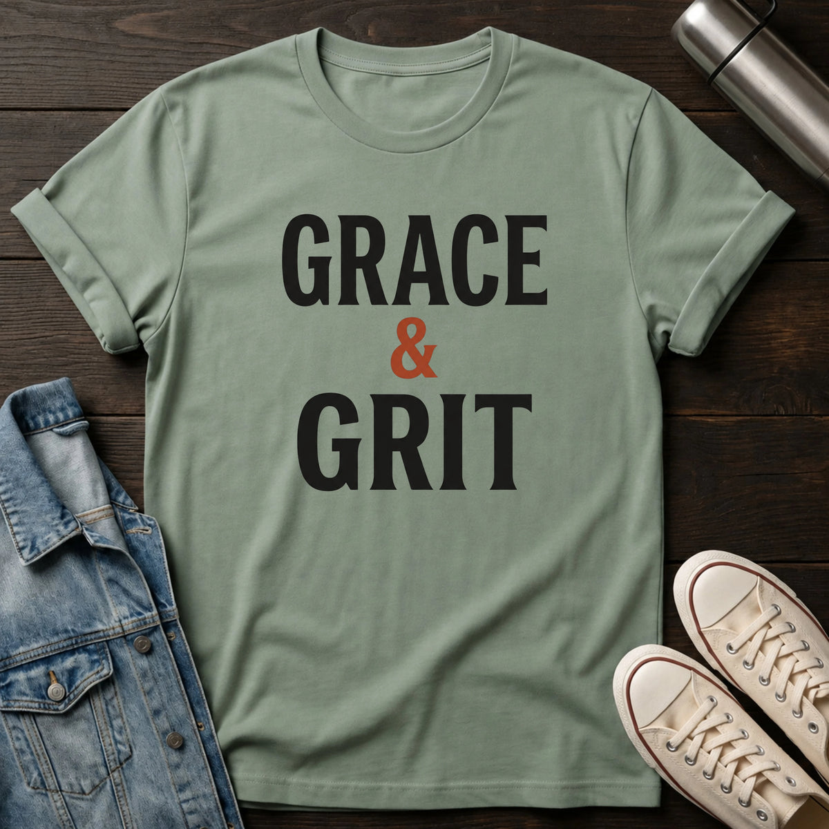 Grace & Grit (Typography) T-Shirt