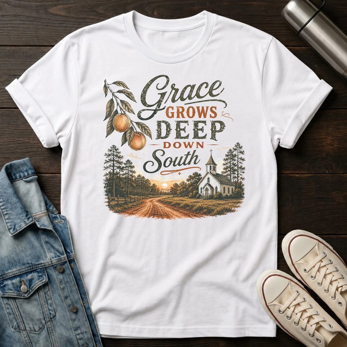 Grace Grows Deeper Down South T-Shirt