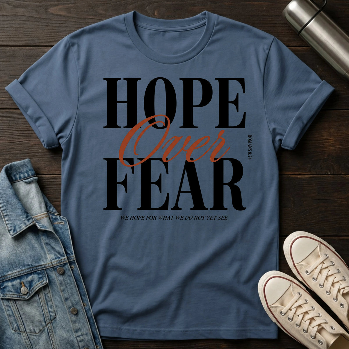 Hope Over Fear (Typography) T-Shirt