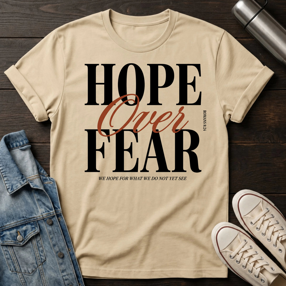 Hope Over Fear (Typography) T-Shirt