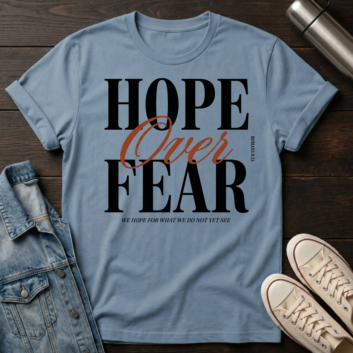 Hope Over Fear (Typography) T-Shirt