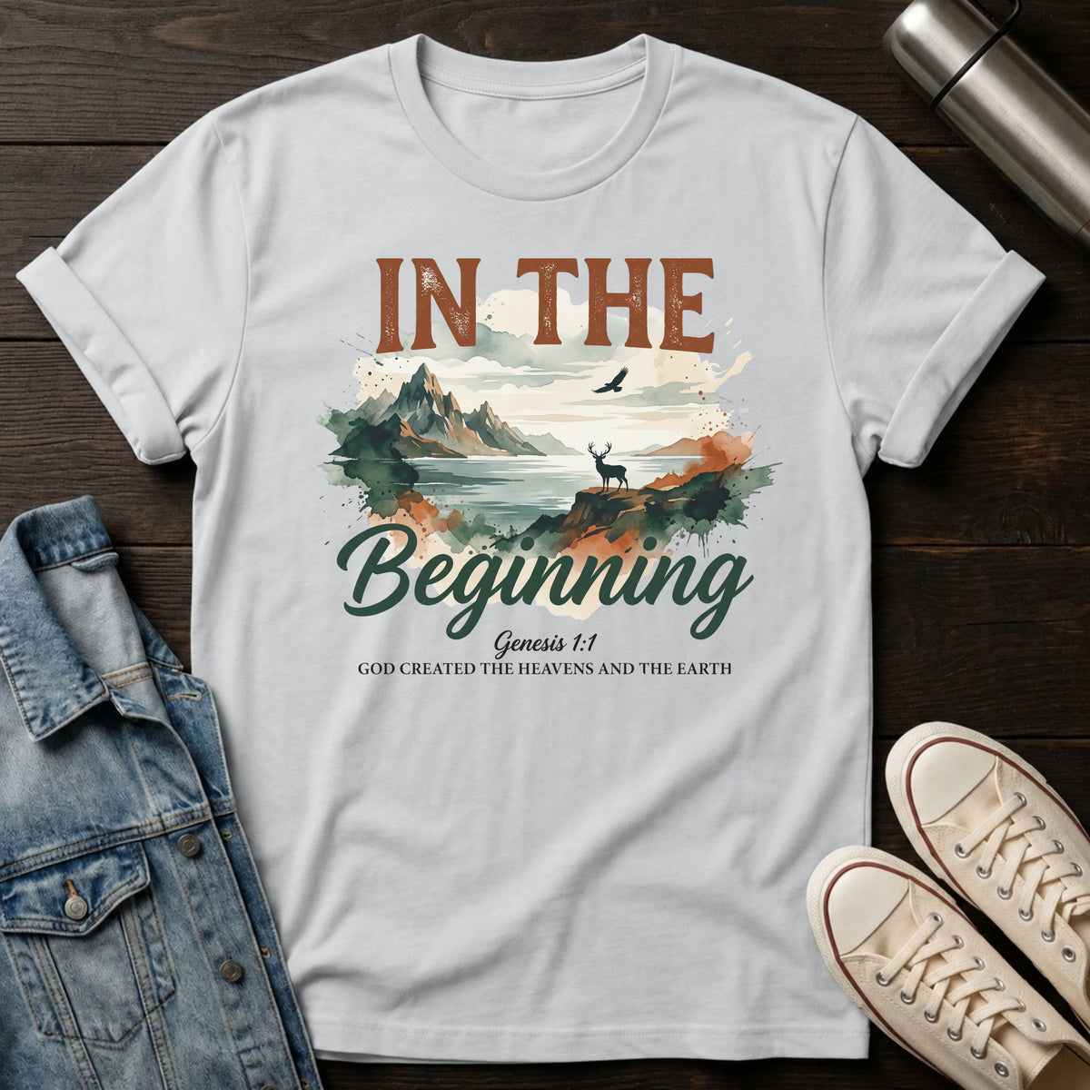 In The Beginning God T-Shirt