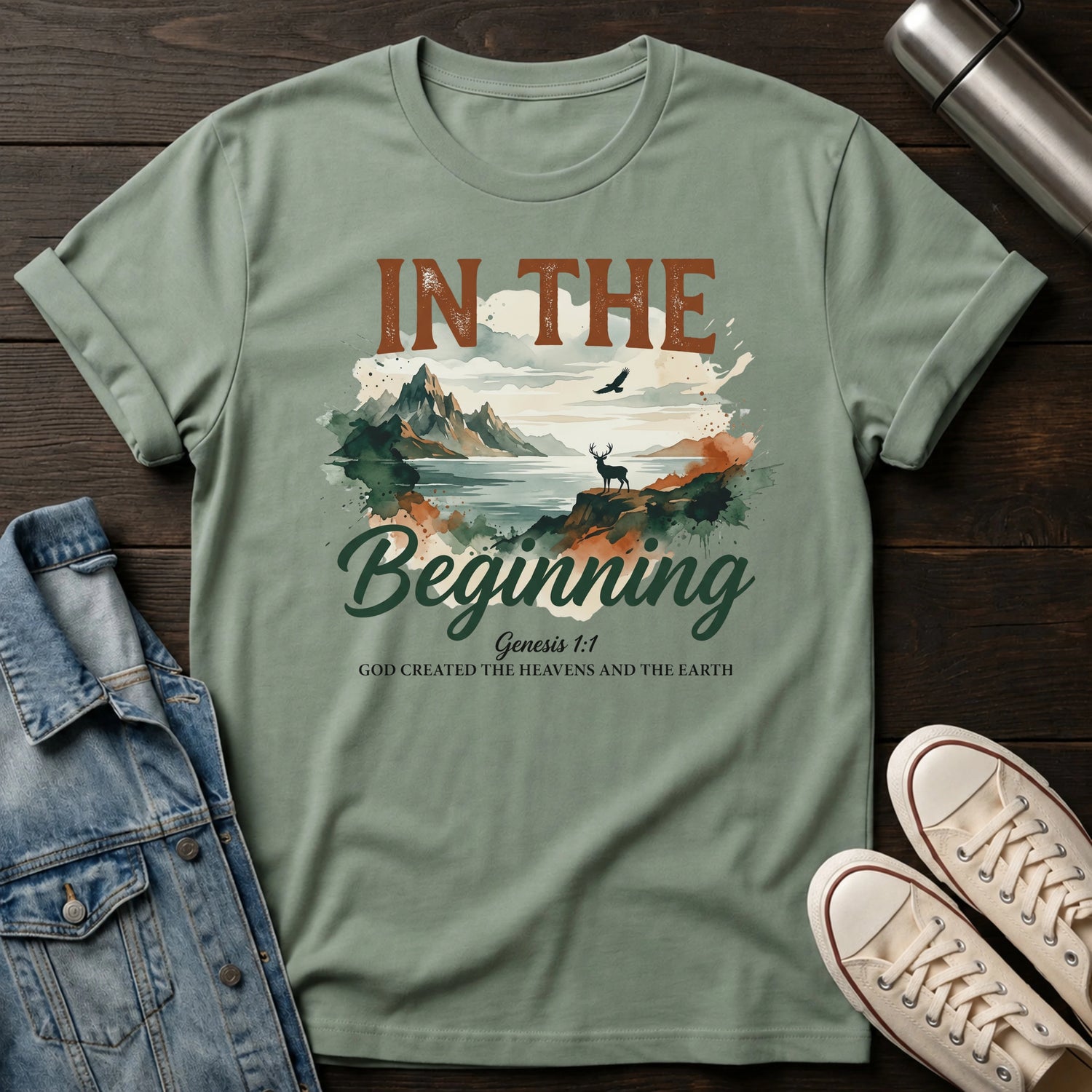 In The Beginning God T-Shirt