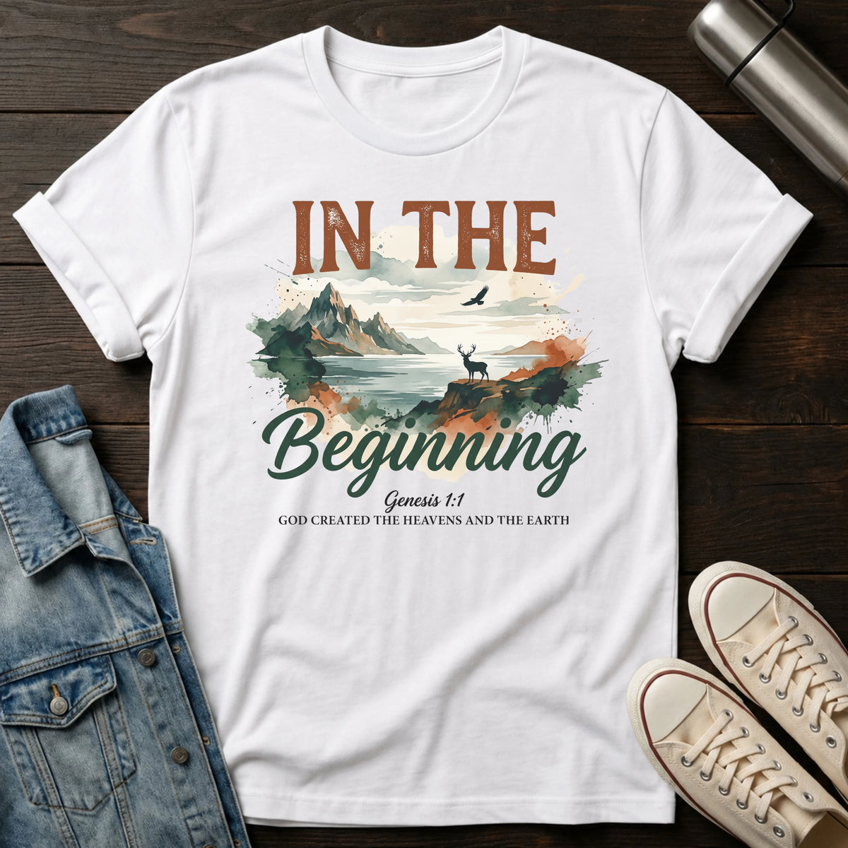 In The Beginning God T-Shirt