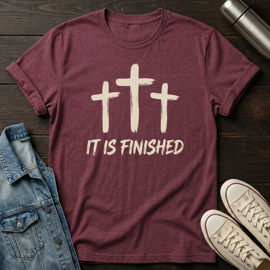 Heather Maroon — Three Crosses T-Shirt