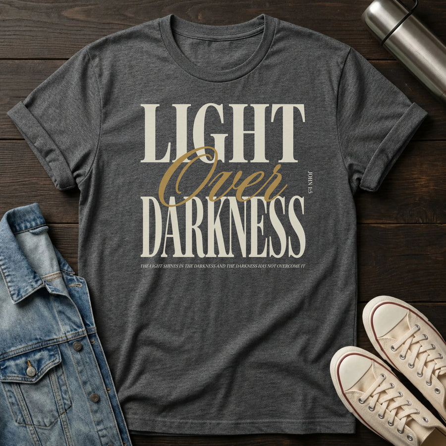 Dark Heather — Light Over Darkness T-Shirt