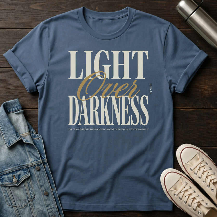 Indigo Blue — Light Over Darkness T-Shirt