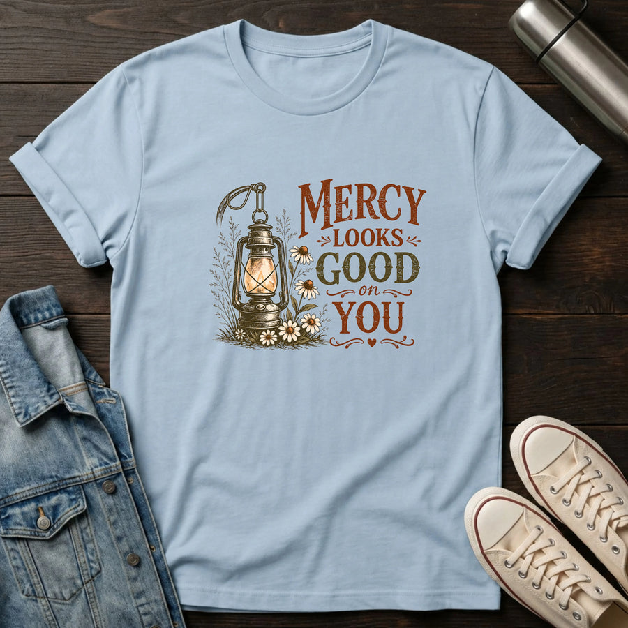 Light Blue — Mercy Looks Good T-Shirt