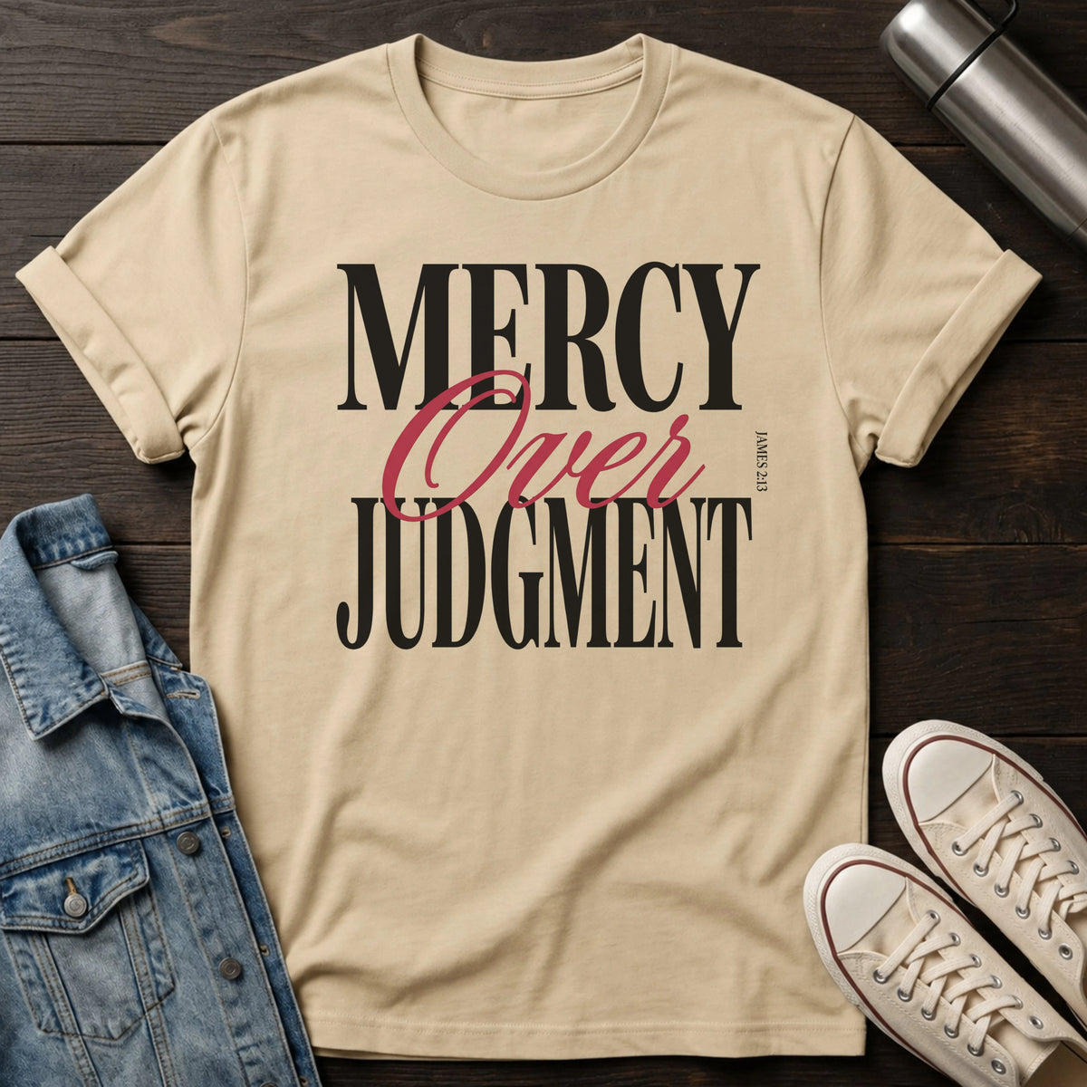 Mercy Over Judgment (Typography) T-Shirt