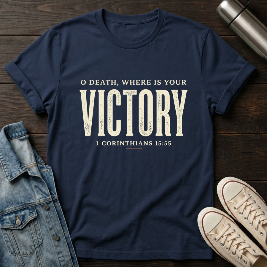 Navy — O Death Where is Your Victory T-Shirt