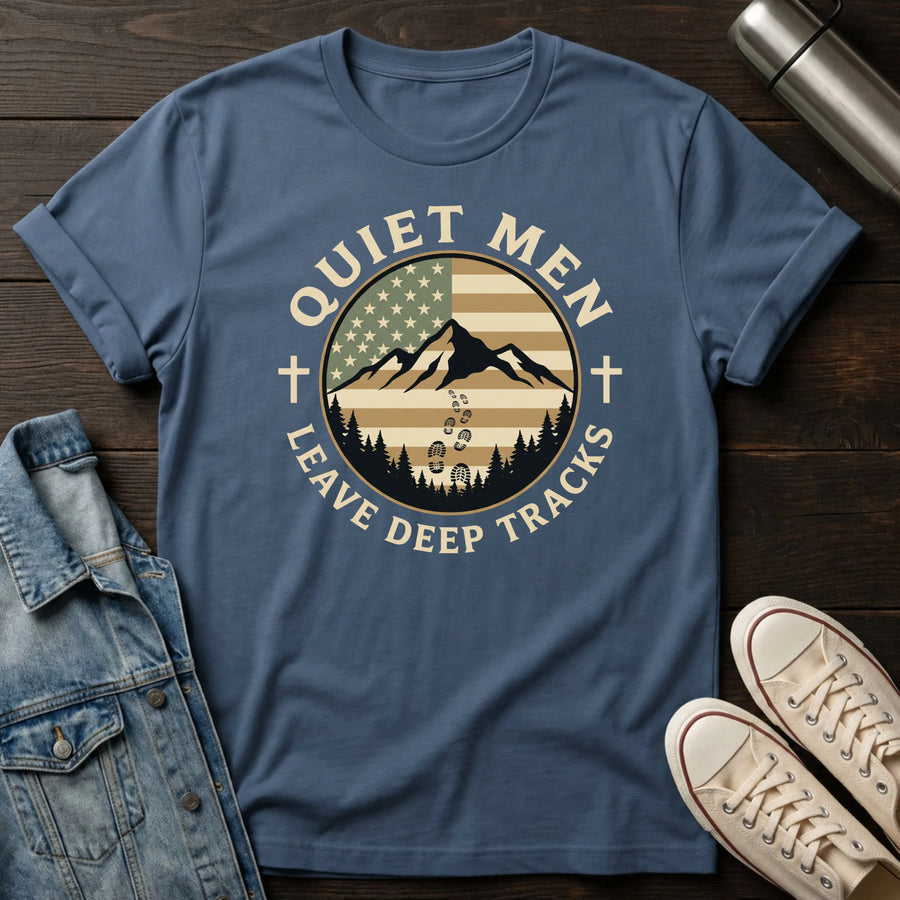 Indigo Blue — Deep Tracks Flag T-Shirt