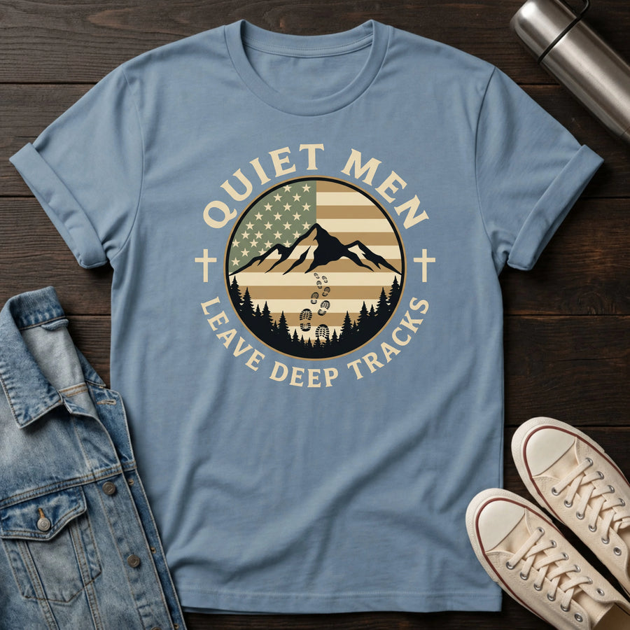 Stone Blue — Deep Tracks Flag T-Shirt