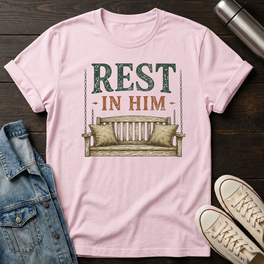 Light Pink — Rest in Him T-Shirt
