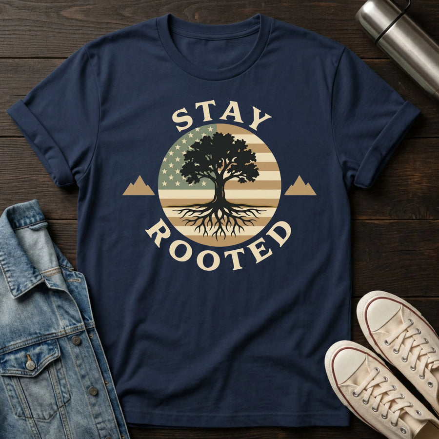 Navy — Stay Rooted T-Shirt