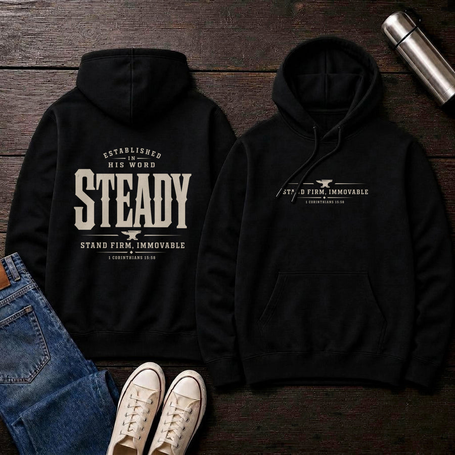 Black — Steady Hoodie