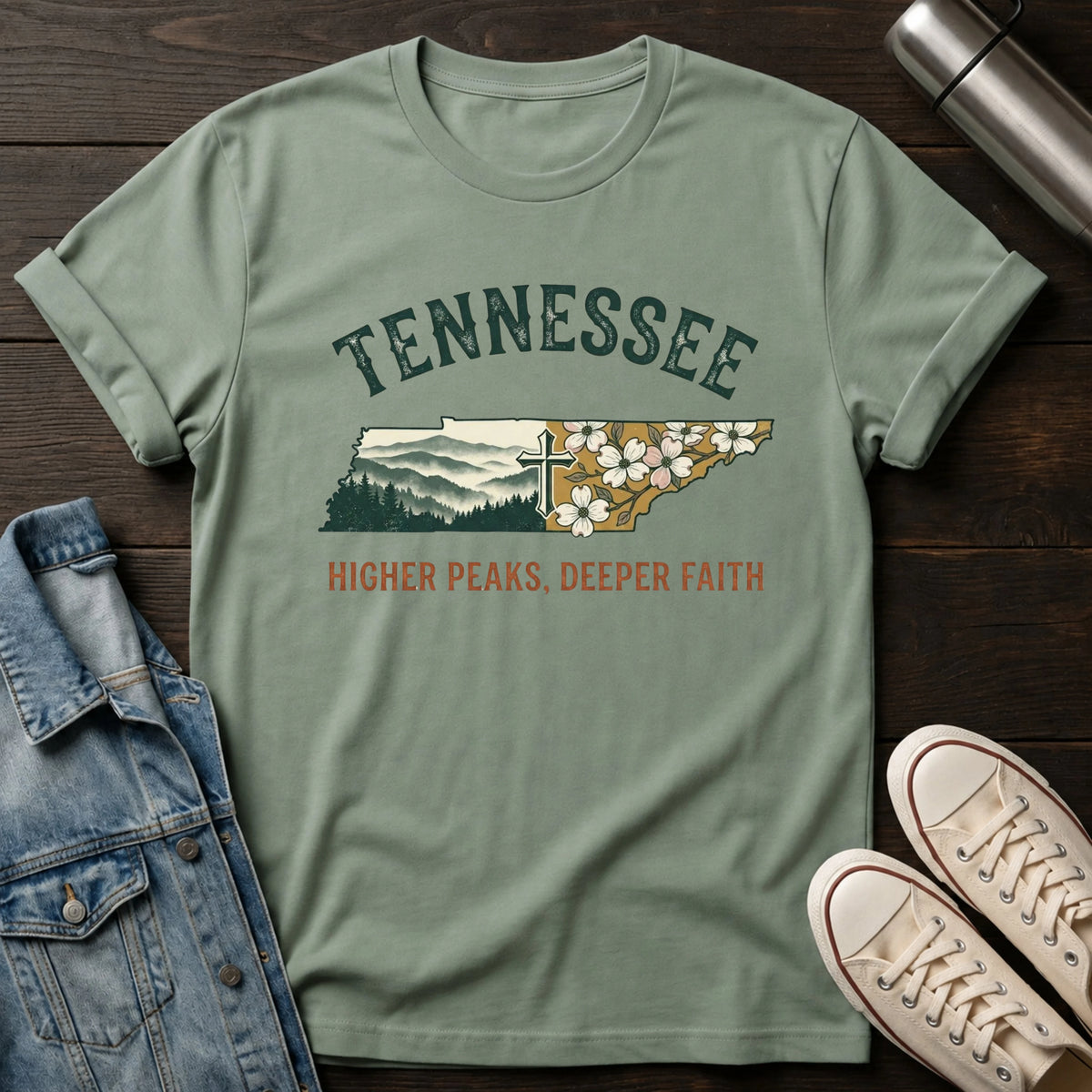 Tennessee - Higher Peaks Deeper Faith T-Shirt