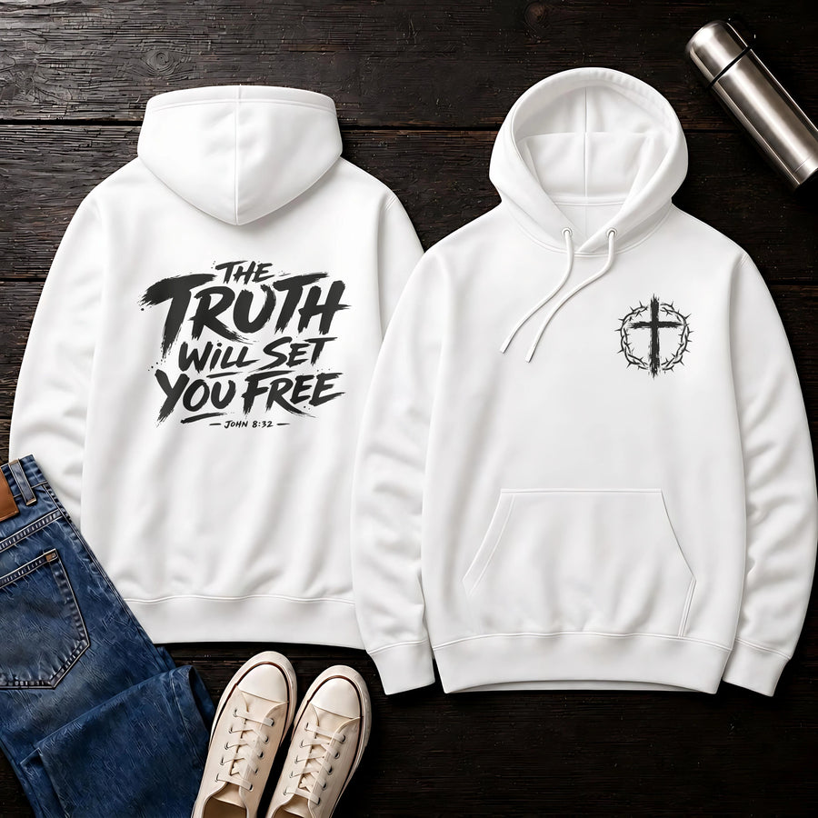 White — Truth Is Freedom Hoodie