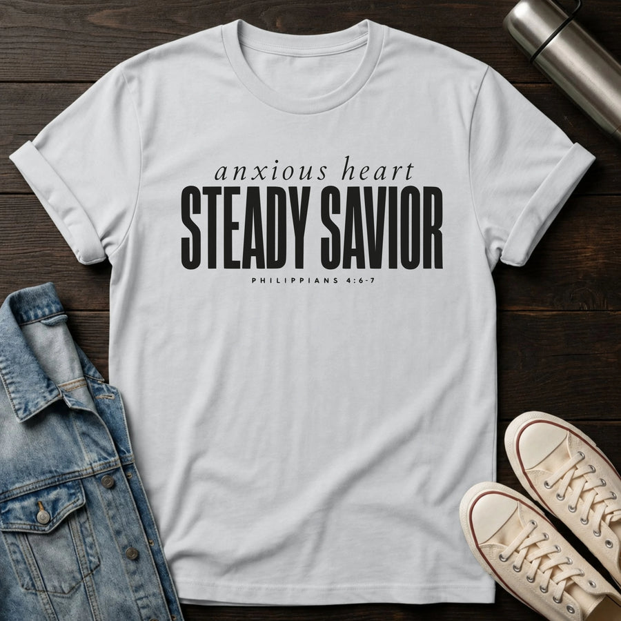 Ice Grey — Anxious Heart Steady Savior T-Shirt