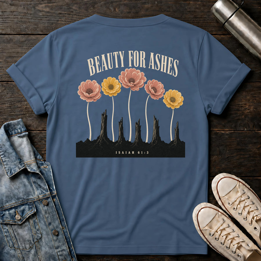Indigo Blue — Beauty for Ashes T-Shirt