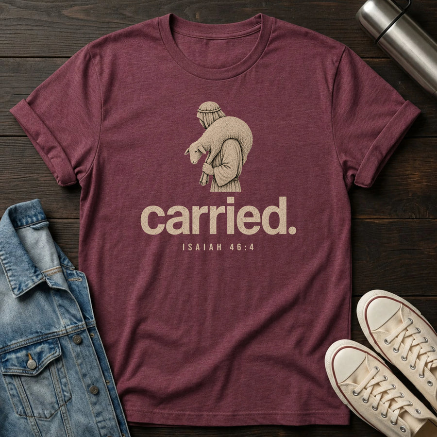 Heather Maroon — Carried T-Shirt