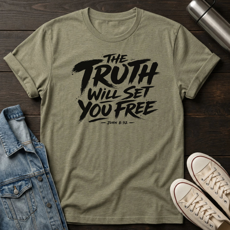 Heather Military Green — Free in Truth T-Shirt