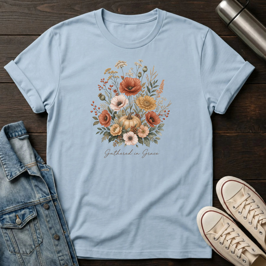 Light Blue — Gathered in Grace T-Shirt