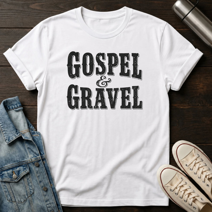 White — Gospel & Gravel T-Shirt