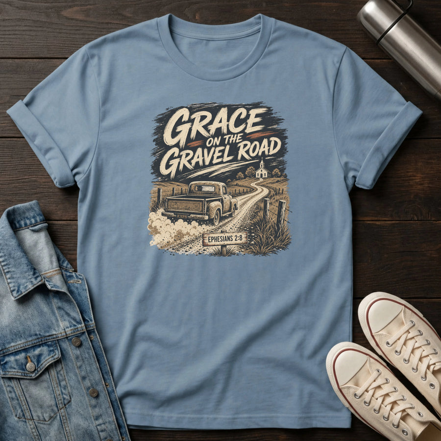 Stone Blue — Grace on Gravel T-Shirt