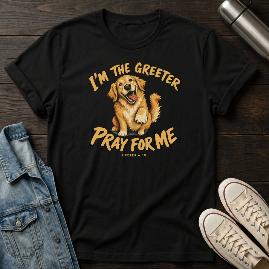 Black — Greeting Team Prayers T-Shirt