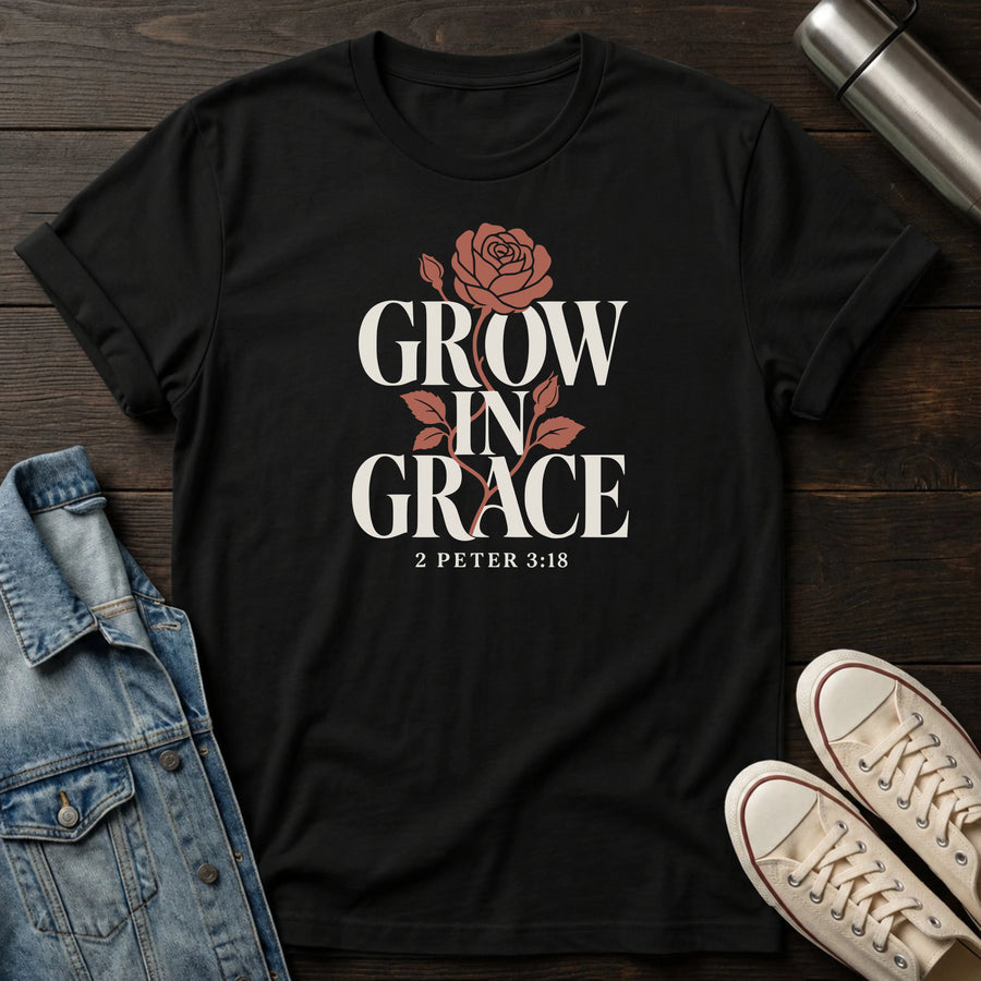 Black — Grow In Grace T-Shirt