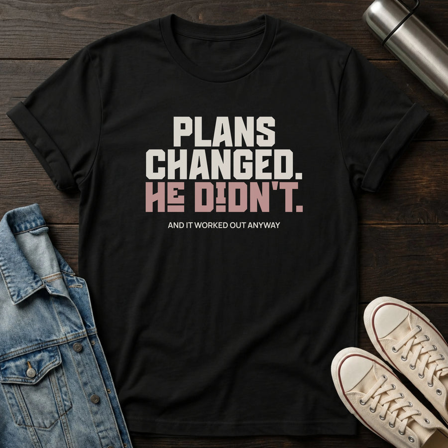 Black — He Doesn't Change T-Shirt